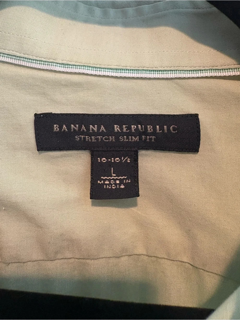 Banana Republic Light Sage Long-Sleeve Button Shirt